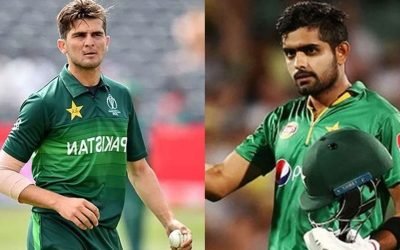 بابر اعظم اور شاہین آفریدی کا پریکٹس کے دوران آمنا سامنا