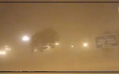 کراچی میں ٹھنڈی و گرد آلود ہوائوں کے جھکڑ