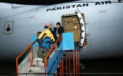 پاک فضائیہ کا طیارہ ترکیہ میں پھنسے پاکستانی طلبا اور خاندانوں کو لے کر پاکستان پہنچ گیا