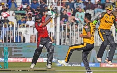 پی ایس ایل 8، پشاور زلمی نے لاہور قلندرز کو 35 رنز سے شکست دے دی