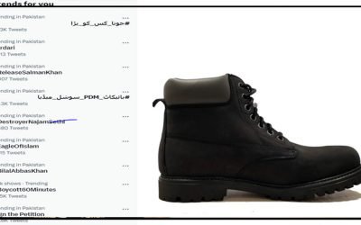 "جوتا کس کو پڑا” ٹاپ ٹرینڈ بن گیا