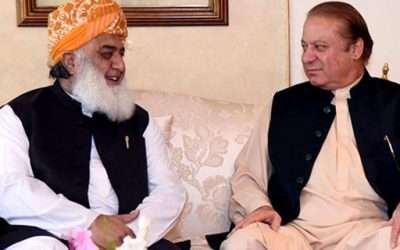 آصف زرداری سے ملاقات ،نوازشریف کامولانا فضل الرحمان کے ساتھ رابطہ