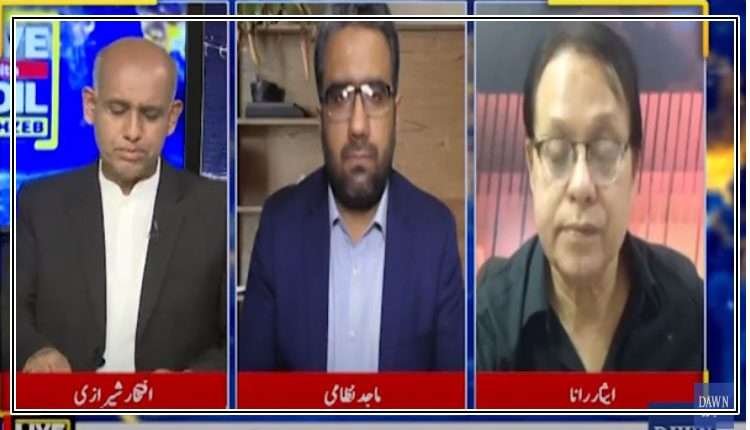 ڈان نیوز پروگرام لائیو ودعادل شاہزیب کامتن