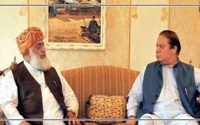 نواز شریف کی فضل الرحمان کے گھر آمد، مستقبل میں مل کر چلنے پر اتفاق