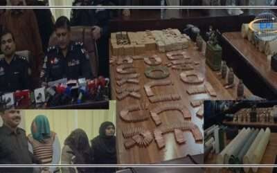 گھوٹکی :پولیس کی بڑی کارروائی ،بین الصوبائی اسلحہ اسمگلرگروہ کے 2 افرادگرفتار ،بھاری اسلحہ برآمد