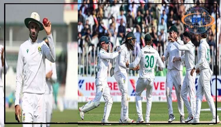 پنڈی ٹیسٹ: جنوبی افریقی اسپنر کیشو مہاراج کے 7 شکارپاکستانی ٹیم  333 پر آل آؤٹ